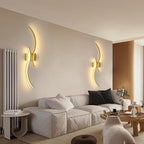 Wall Light - Gold Aluminium Frame, Tunable and Dimmable