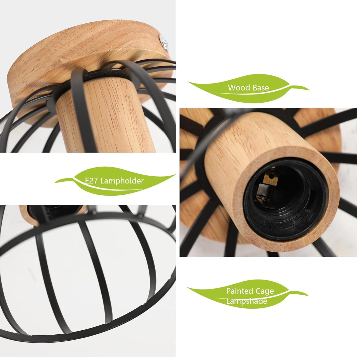 Ceiling Light - Black Metal Frame