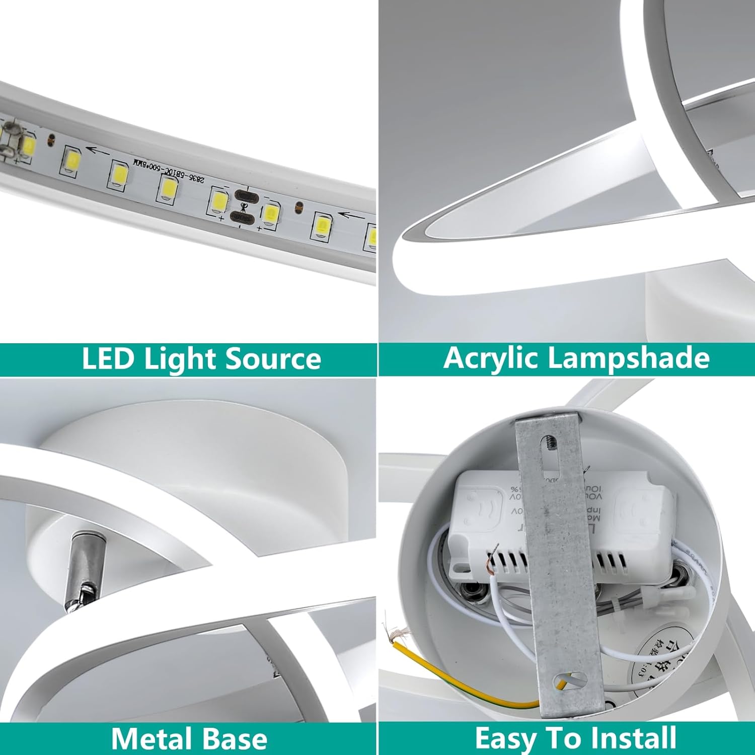 Comely LED Ceiling Light Modern Design Bedroom Ceiling Lamp, White, 30W 3300LM, Dia30cm, For Bedroom, Kitchen, Balcony, Corridor, Office, Hallway