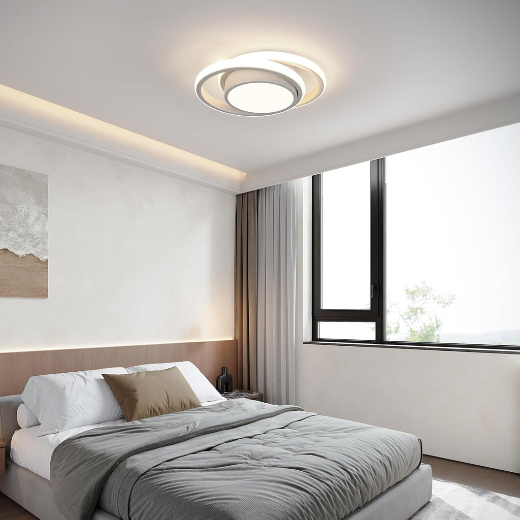 Ceiling Light - White Aluminium Frame, Natural Light