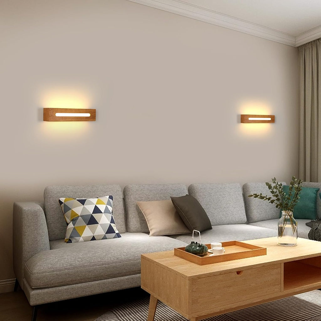 Wall Light - Wood Plastic Frame, Warm Light