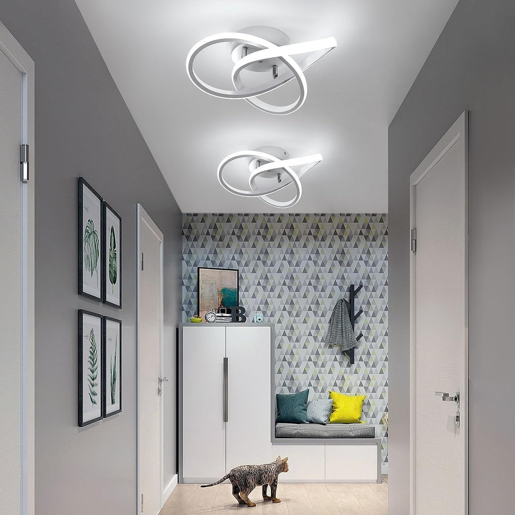 Ceiling Light - White Aluminium Frame, White Light