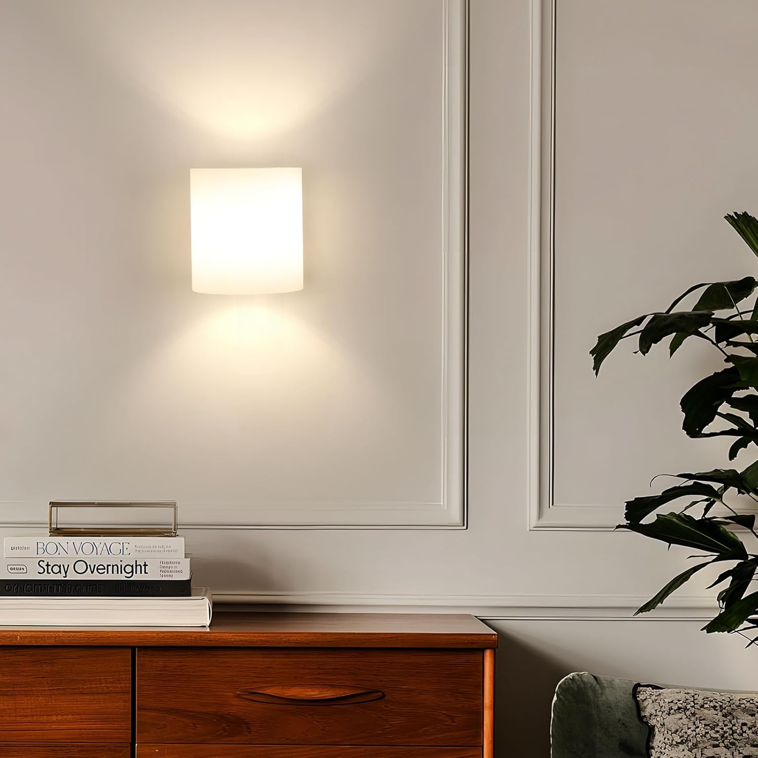Wall Light - Wood Glass Frame, Tunable