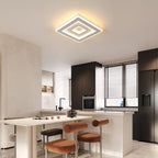 Ceiling Light - White Acrylic Frame, Warm Light