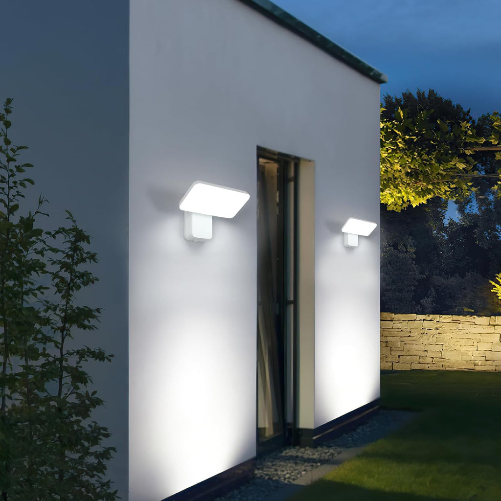 Wall Light - White Aluminium Frame, White Light