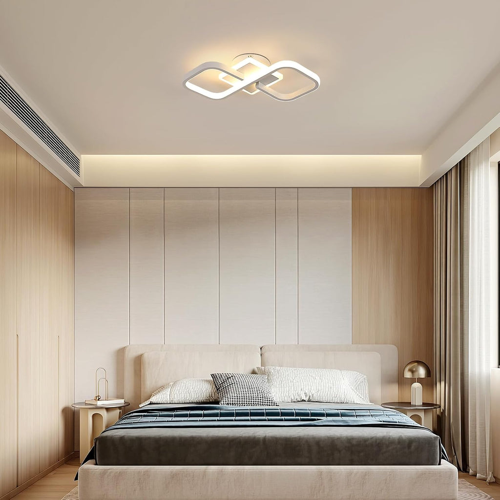 Comely Plafonnier LED Carré Moderne, 36W 4050LM 40.5cm Lampe de Plafond LED, Acrylique Luminaire Plafonnier Intérieur Blanc pour Chambre à Coucher, Salon, Couloir, Lumière Chaude 3000K