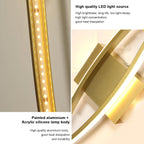 Lampada da Parete - Struttura in Alluminio Dorato, Luce Calda