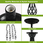 Chandeliers - Black Metal Frame