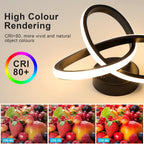 Ceiling Light - Black Aluminium Frame, Warm Light
