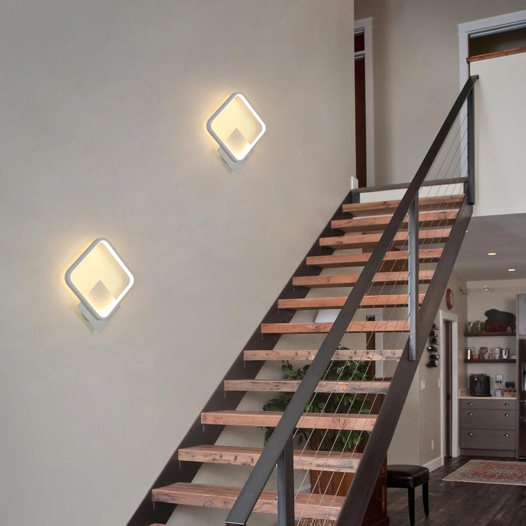 Wall Light - White Aluminium Frame, Warm Light