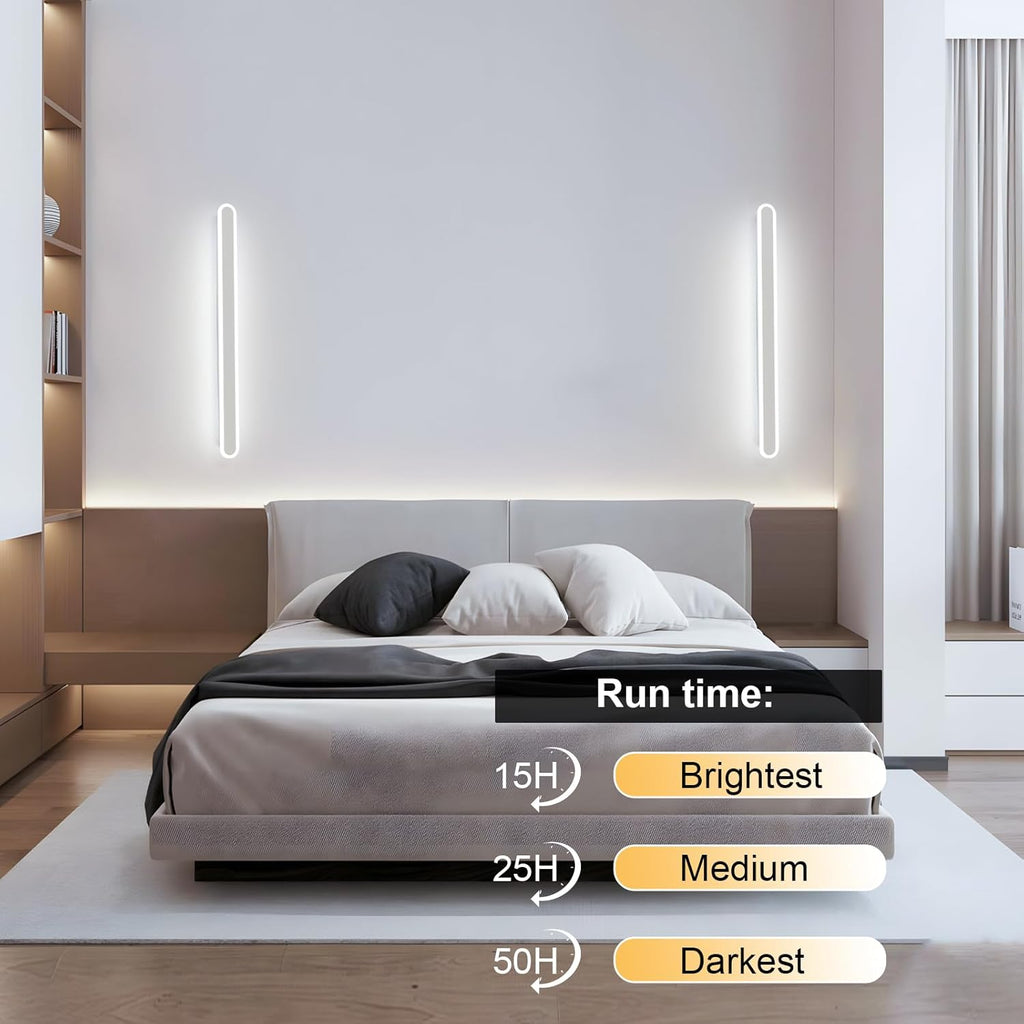 Wall Light - White Metal Frame, Tunable and Dimmable