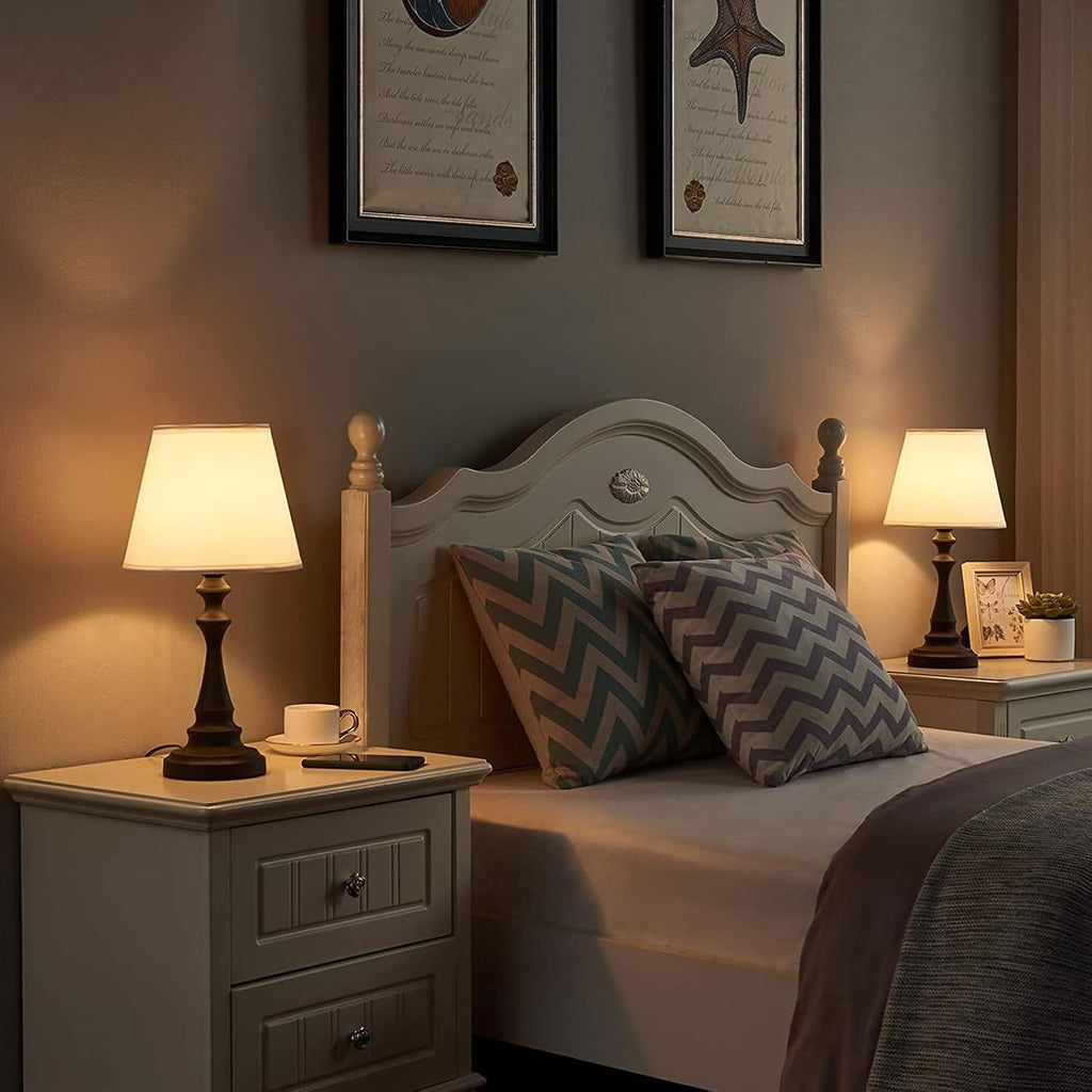 LED Light Bulbs - White Glass Frame, Warm Light