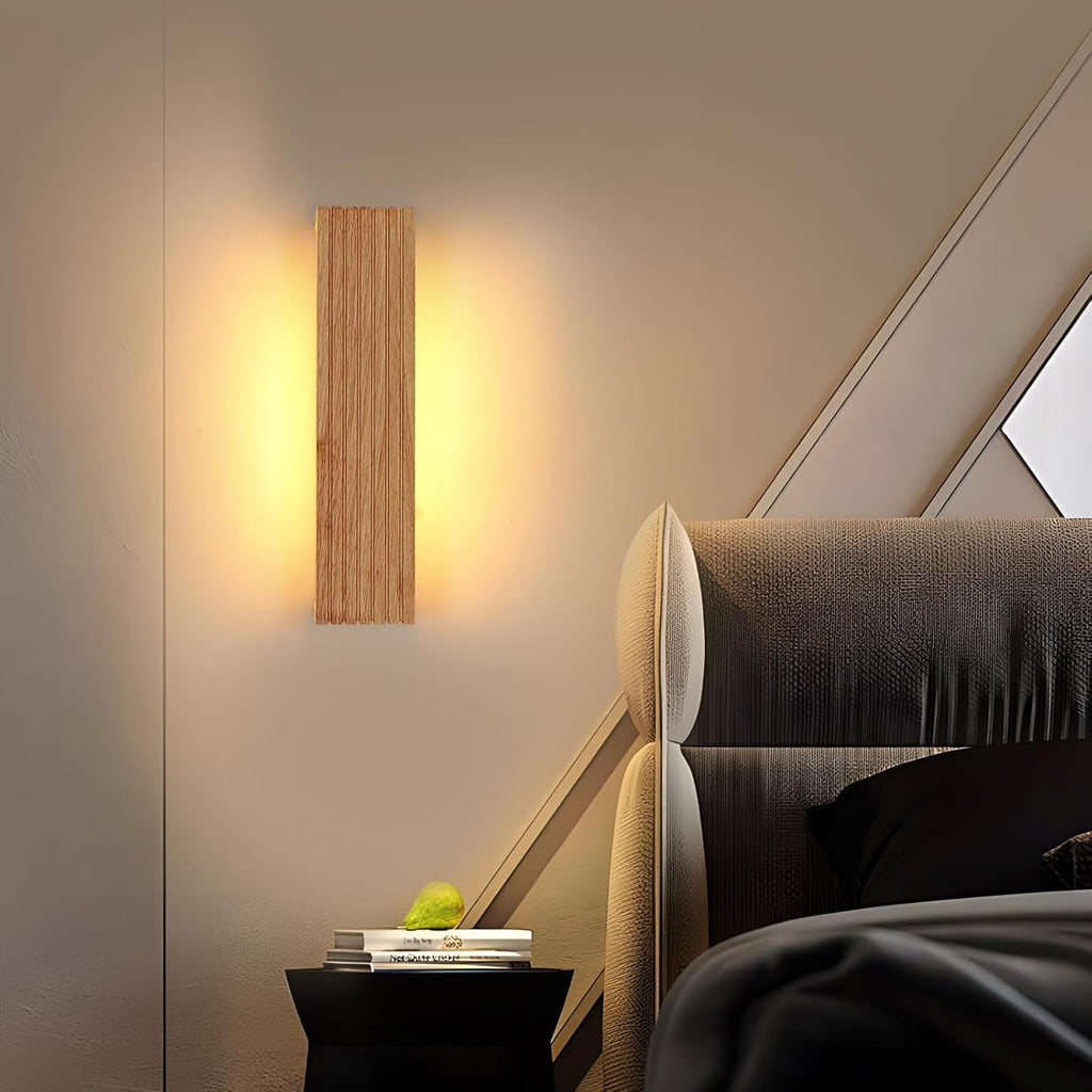 Wall Light - Wood Plastic Frame, Warm Light