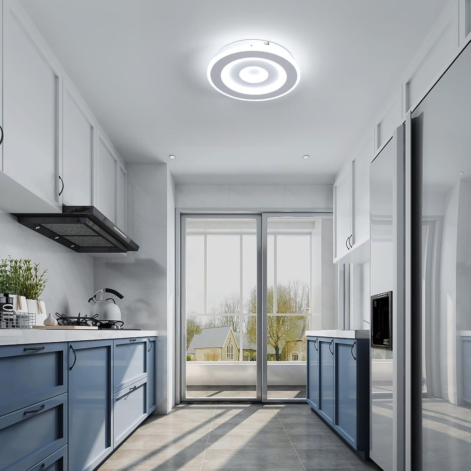 Comely Plafonnier LED Rond Moderne, 28W 28cm Lampe de Plafond LED, Blanc Luminaire Plafonnier Intérieur pour Chambre à Coucher, Salon, Couloir, Lumière Blanche Froide 6500K