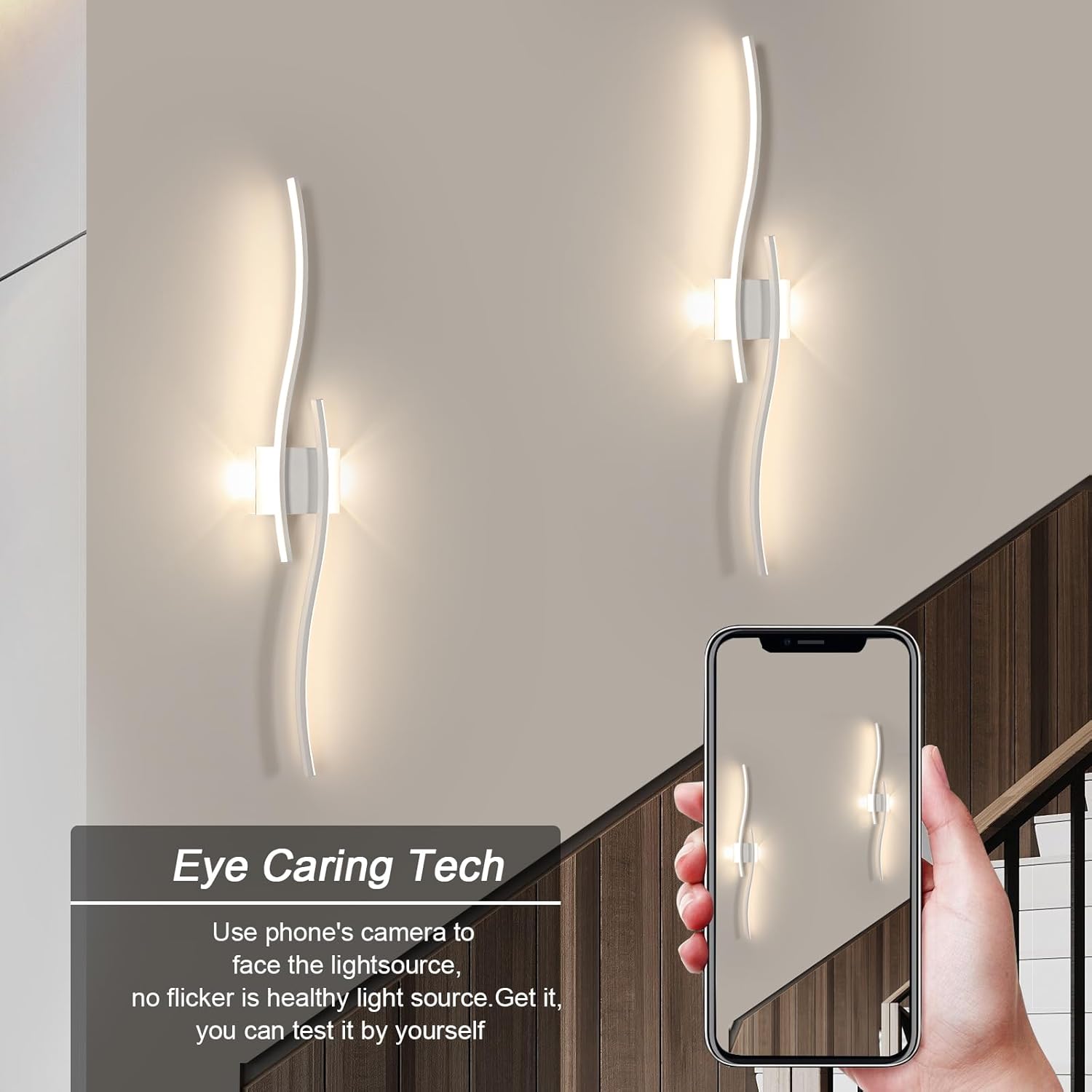 Applique - Telaio in Alluminio Bianco, Luce Naturale