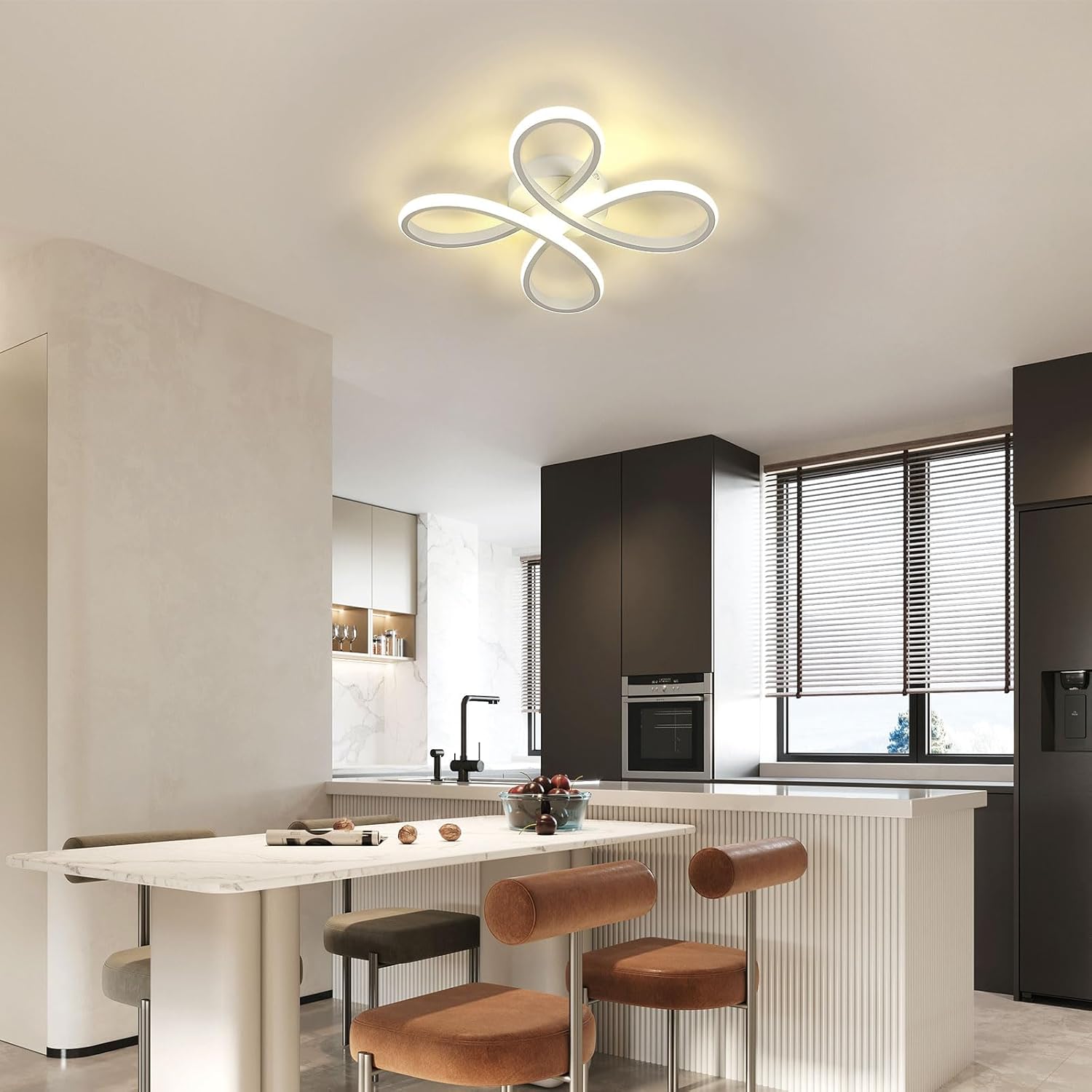 Ceiling Light - White Aluminium Frame, Natural Light