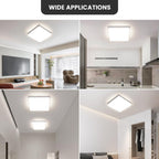 Comely Plafonnier LED, 36W 4050LM Lampe de Plafond LED Carré, Moderne Luminaire Plafonnier LED pour Salon, Chambre à Coucher, Balcon, Cuisine, Lumière Nnaturelle 4000K
