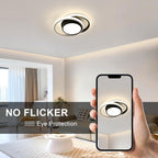 Deckenleuchte - Rahmen aus Schwarz-Weiß-Aluminium, Naturlicht