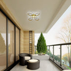 Comely Plafonnier LED Moderne, 30W 3400LM Lampe de Plafond, Luminaire Plafonnier Forme de Fleur pour Couloir, Balcon, Chambre, Salon, Salle à Manger, Lumière Blanche 6500k, 30cm, Doré