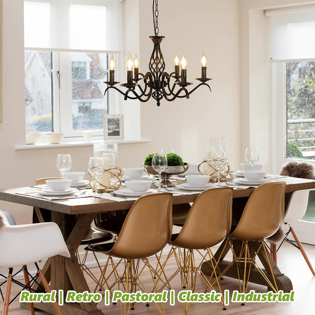 Chandeliers - Black Metal Frame