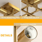 Ceiling Light - Gold Metal Frame