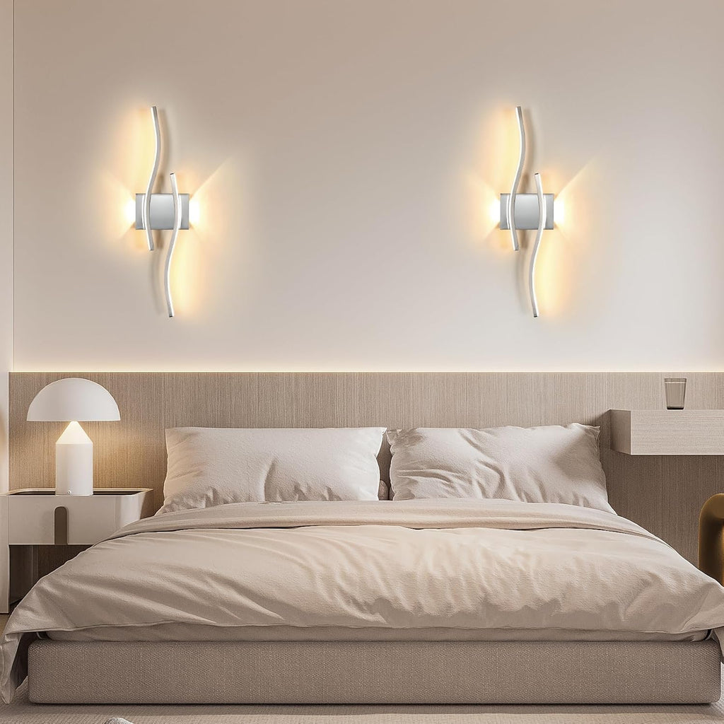 Wall Light - Chrome Aluminium Frame, Warm Light