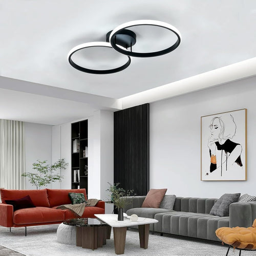 Ceiling Light - Black Aluminium Frame, Tunable and Dimmable