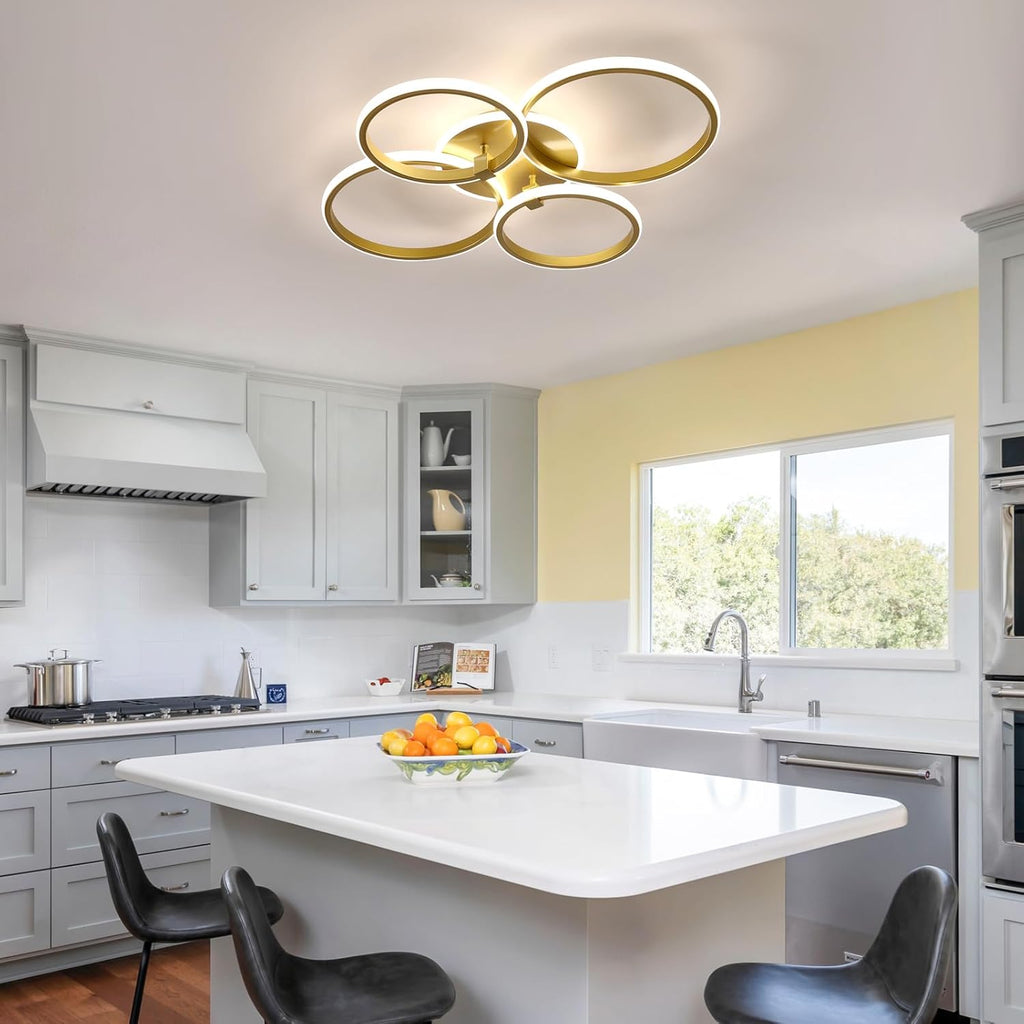 Ceiling Light - Gold Acrylic Frame, Tunable and Dimmable