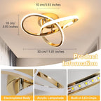 Ceiling Light - Gold Aluminium Frame, Warm Light