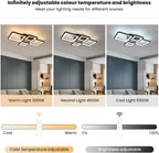 Ceiling Light - Black Acrylic Frame, Tunable and Dimmable