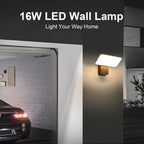 Wall Light - Black Aluminium Frame, White Light