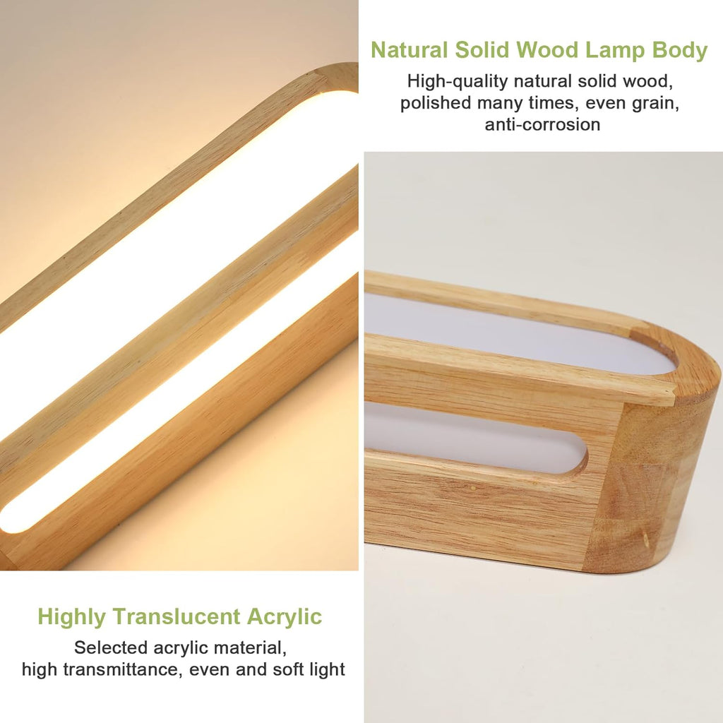 Wall Light - Wood Frame, Warm Light