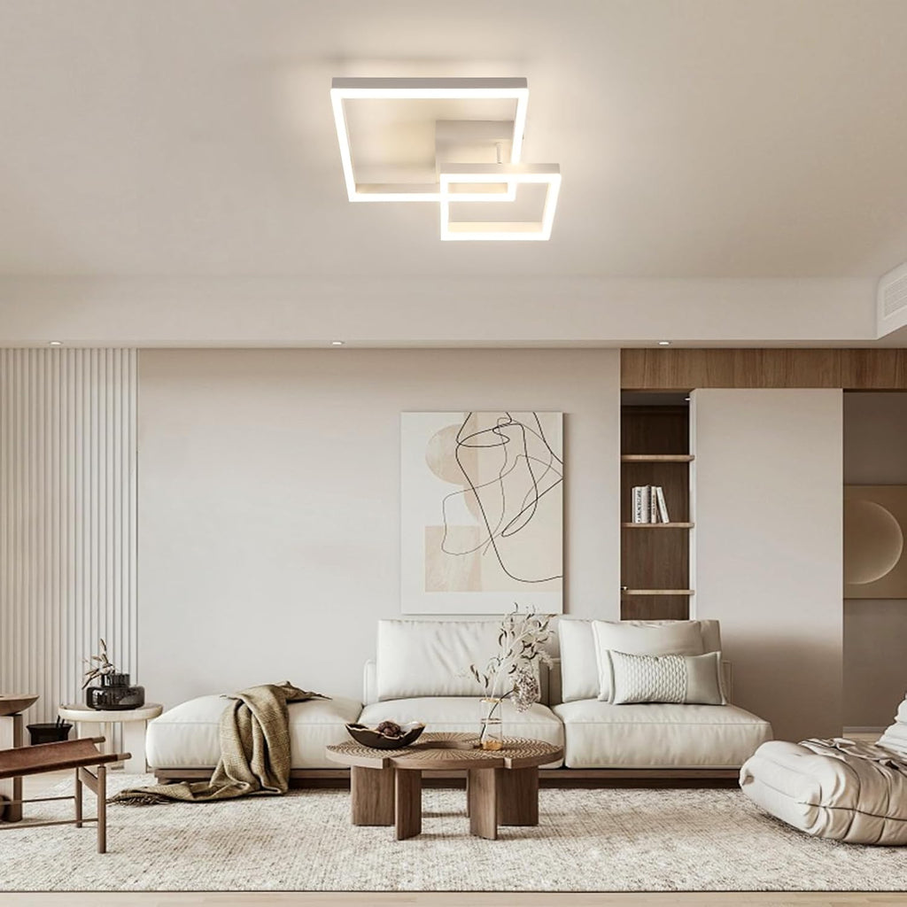 Ceiling Light - White Acrylic Frame, Tunable and Dimmable