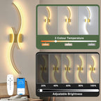 Wall Light - Gold Aluminium Frame, Tunable and Dimmable