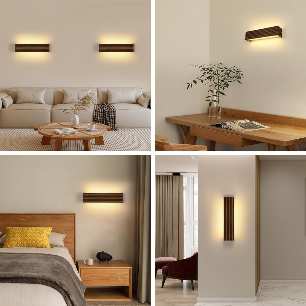 Wall Light - Wood Plastic Frame, Warm Light