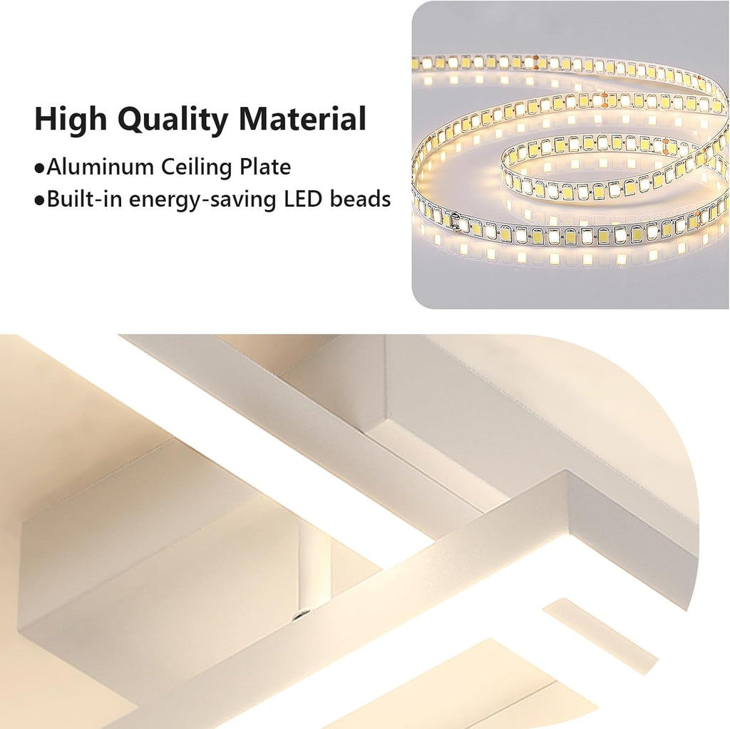 Deckenleuchte – weißer Acrylrahmen, neutralweißes Licht