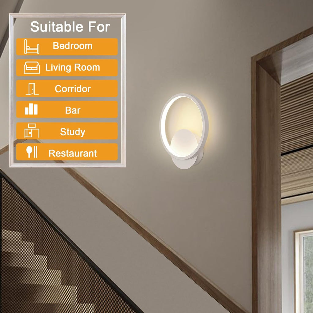 Wall Light - White Aluminium Frame, Warm Light