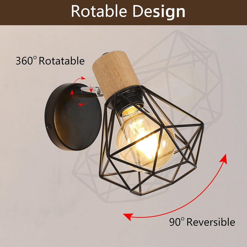 Wall Light - White Metal Frame