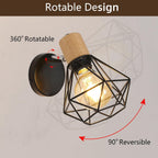 Wall Light - White Metal Frame