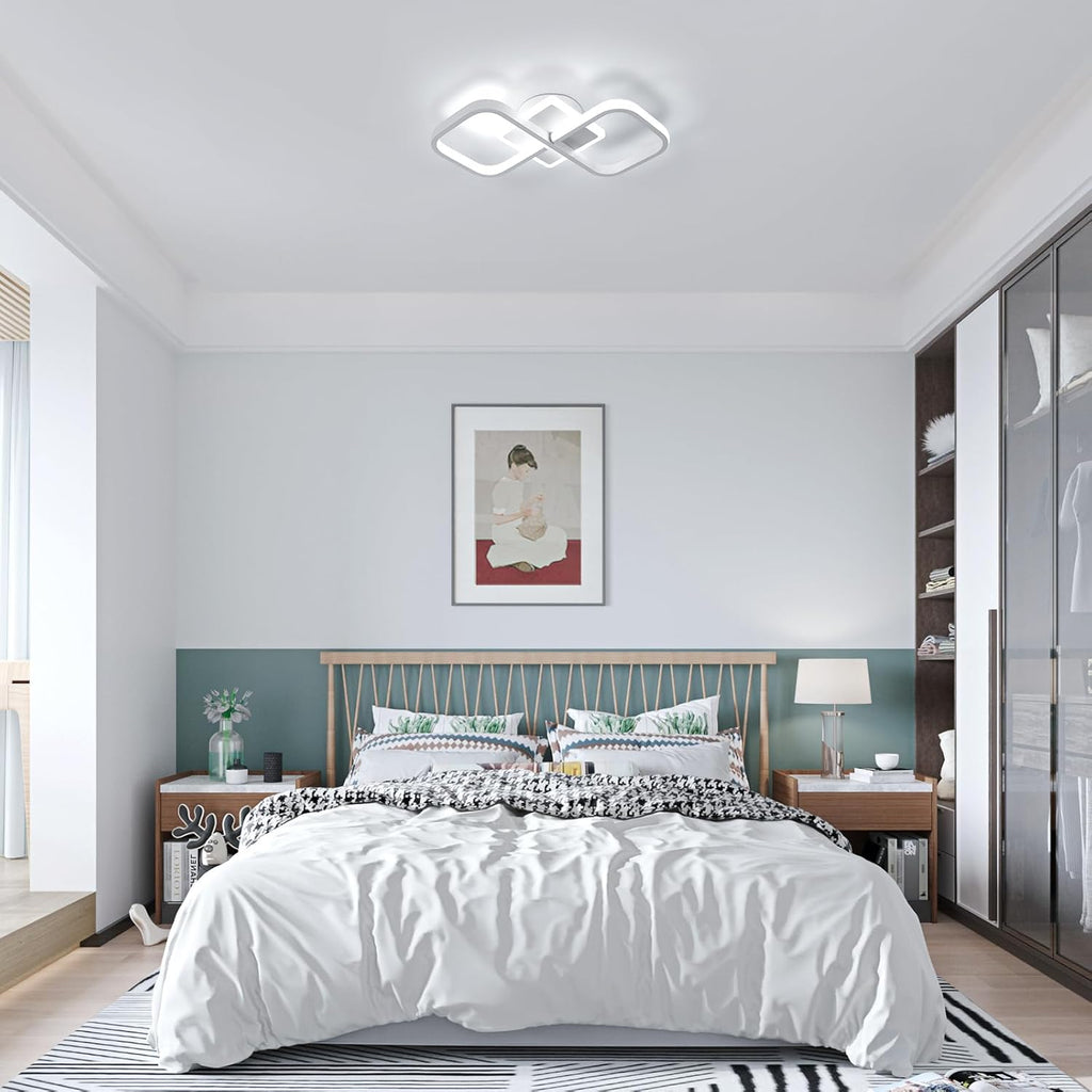 Comely Plafonnier LED Dimmable Moderne 3000K-6500K, 40W 4500LM Lampe de Plafond LED Salon avec Télécommande, Luminaire Plafonnier Design Carré pour Cuisine Couloir Salon Chambre
