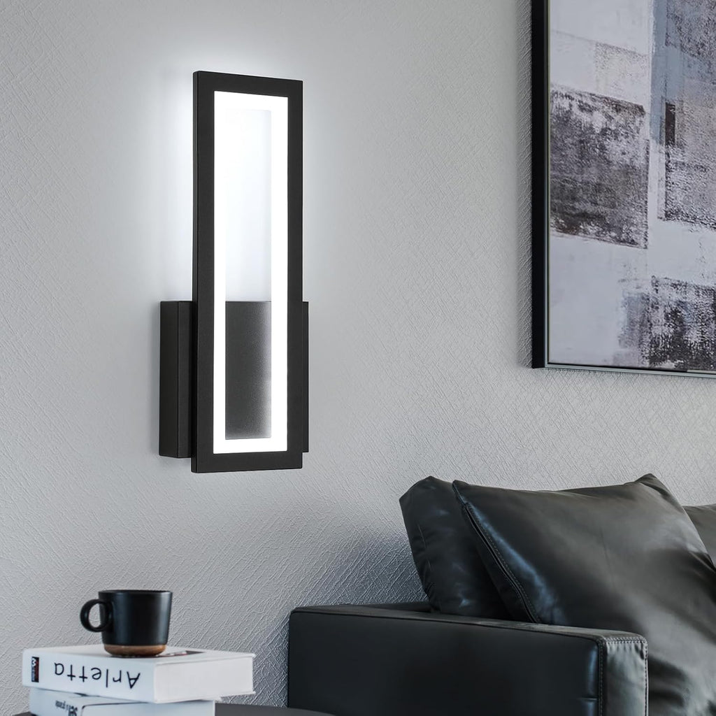 Wall Light - Black Acrylic Frame, Warm Light