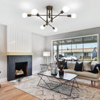 Ceiling Light - Gold Bronze Metal Frame