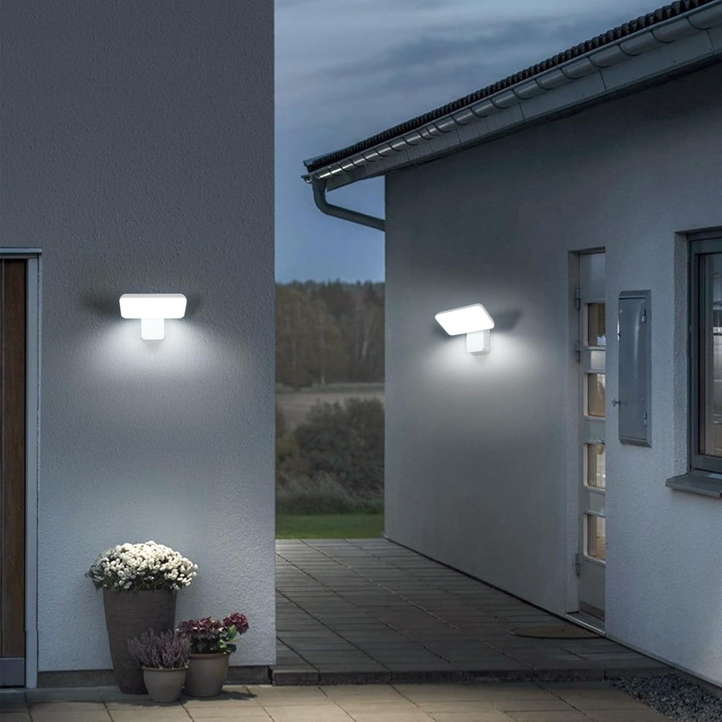 Wall Light - White Aluminium Frame, White Light