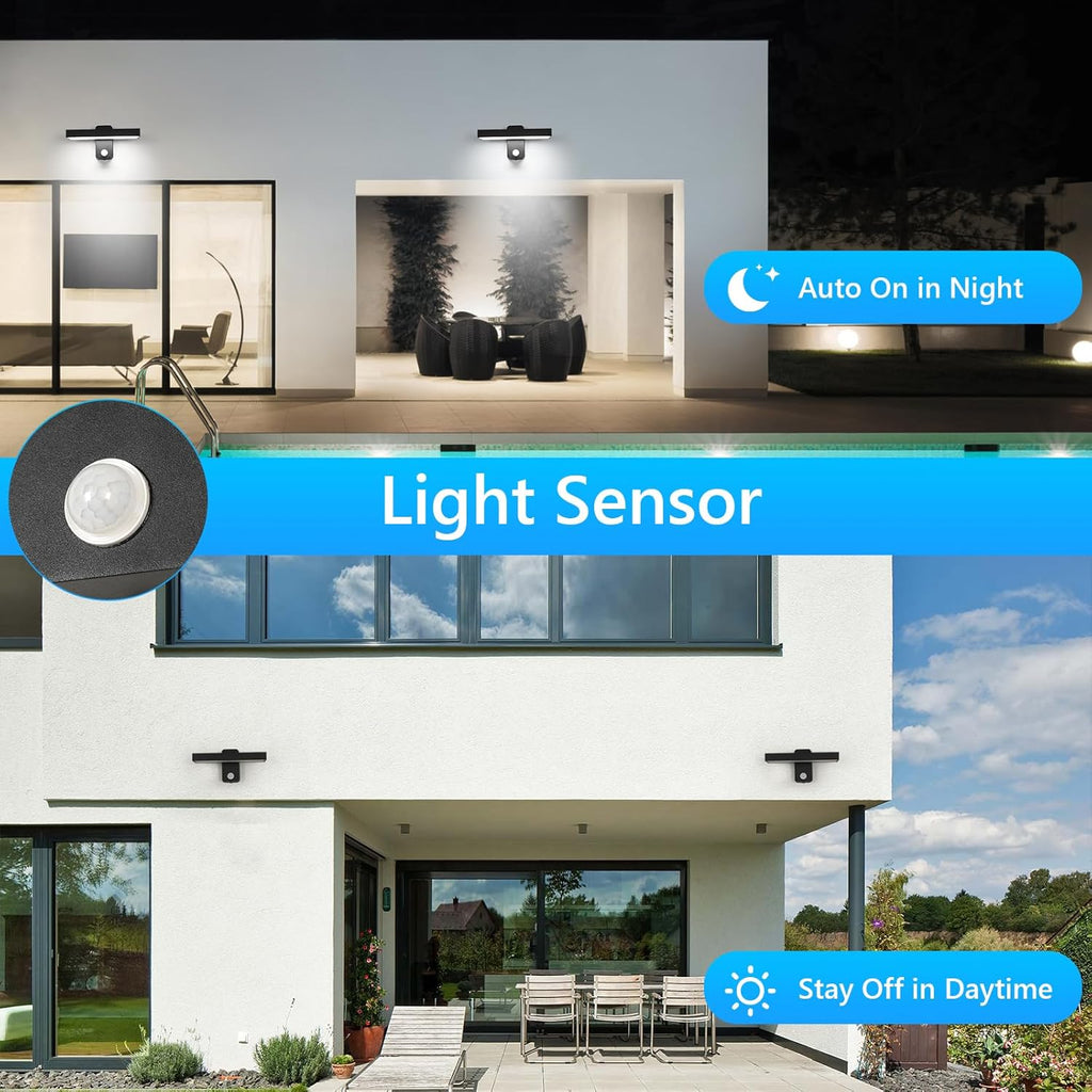 Wall Light - Black Aluminium Frame, White Light