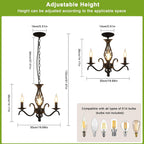 Chandeliers - Black Metal Frame