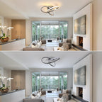 Ceiling Light - Chrome Aluminium Frame, Warm Light