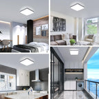 Ceiling Light - White Plastic Frame, White Light