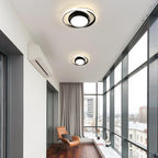 Deckenleuchte - Rahmen aus Schwarz-Weiß-Aluminium, Naturlicht