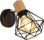 Wall Light - Black Metal Frame