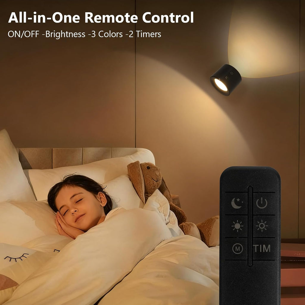 Wall Light - Black Plastic Frame, Tunable and Dimmable